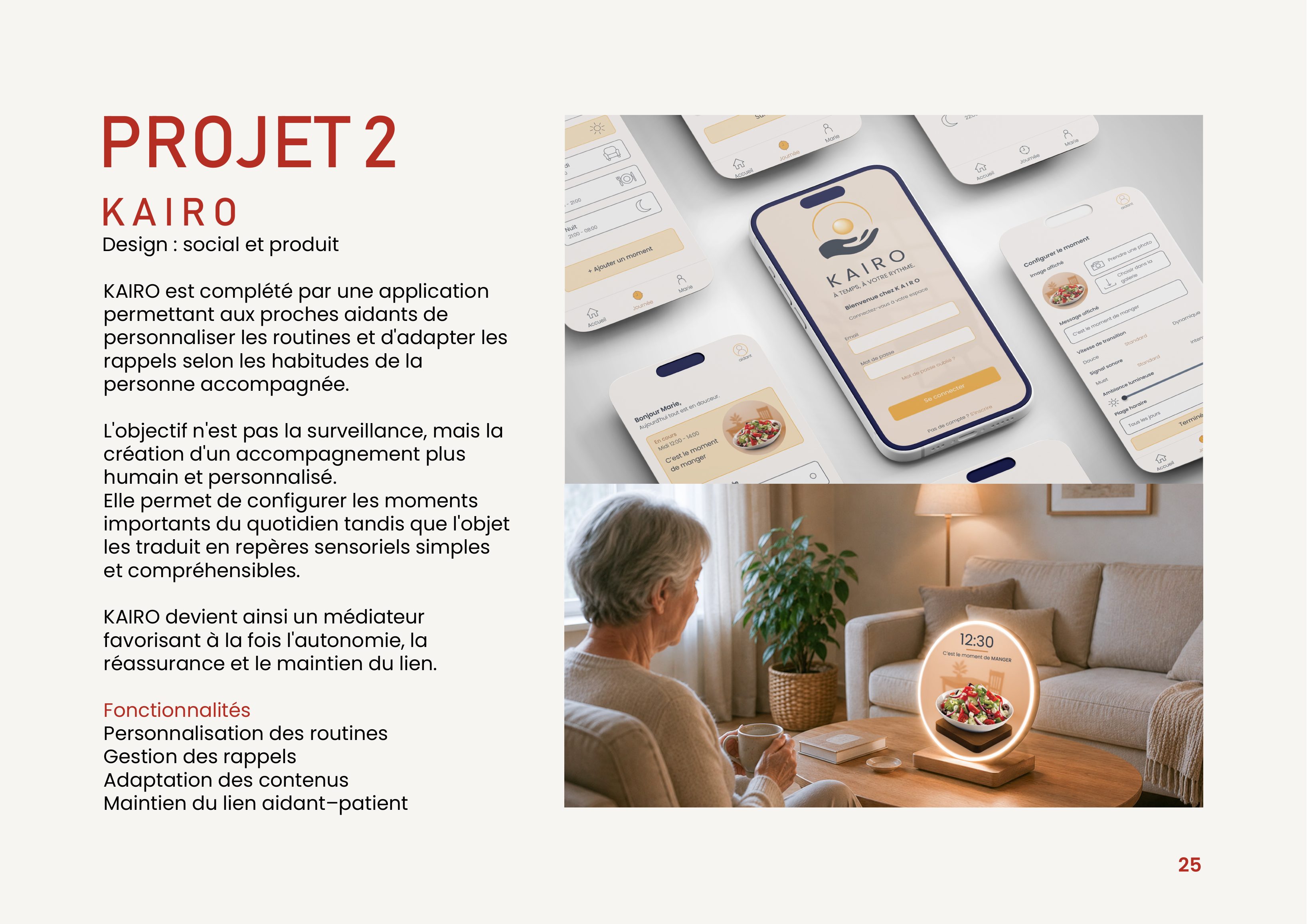 KAIRO — Application mobile compagnon : routines, contenus, suivi aidant